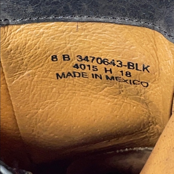 Frye Black Leather Ankle Boot with Strap & Buclke (8) - Picture 11 of 12